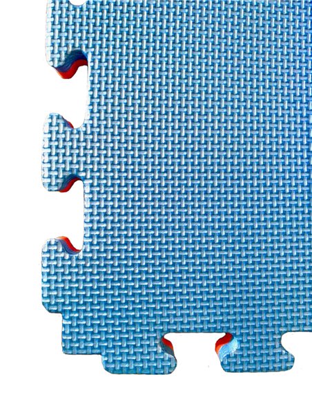 Lote x10 losetas Tatami Puzzle - Rojo/Azul