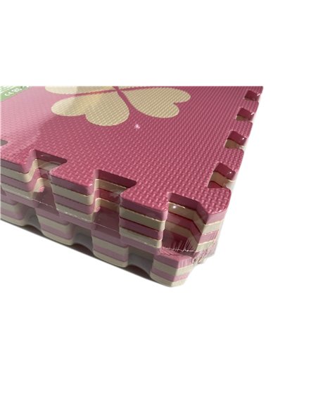 Pack x9 - Loseta de Tatami Puzzle - Rosa/Beige