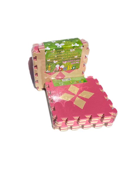 Pack x9 - Loseta de Tatami Puzzle - Rosa/Beige